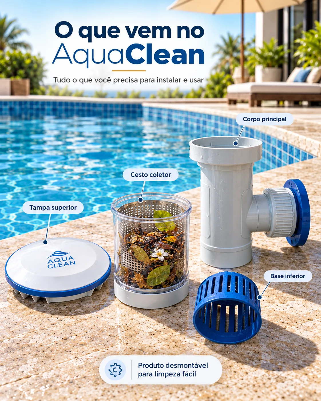 AquaClean - O Limpador de Piscinas mais Prático do Brasil