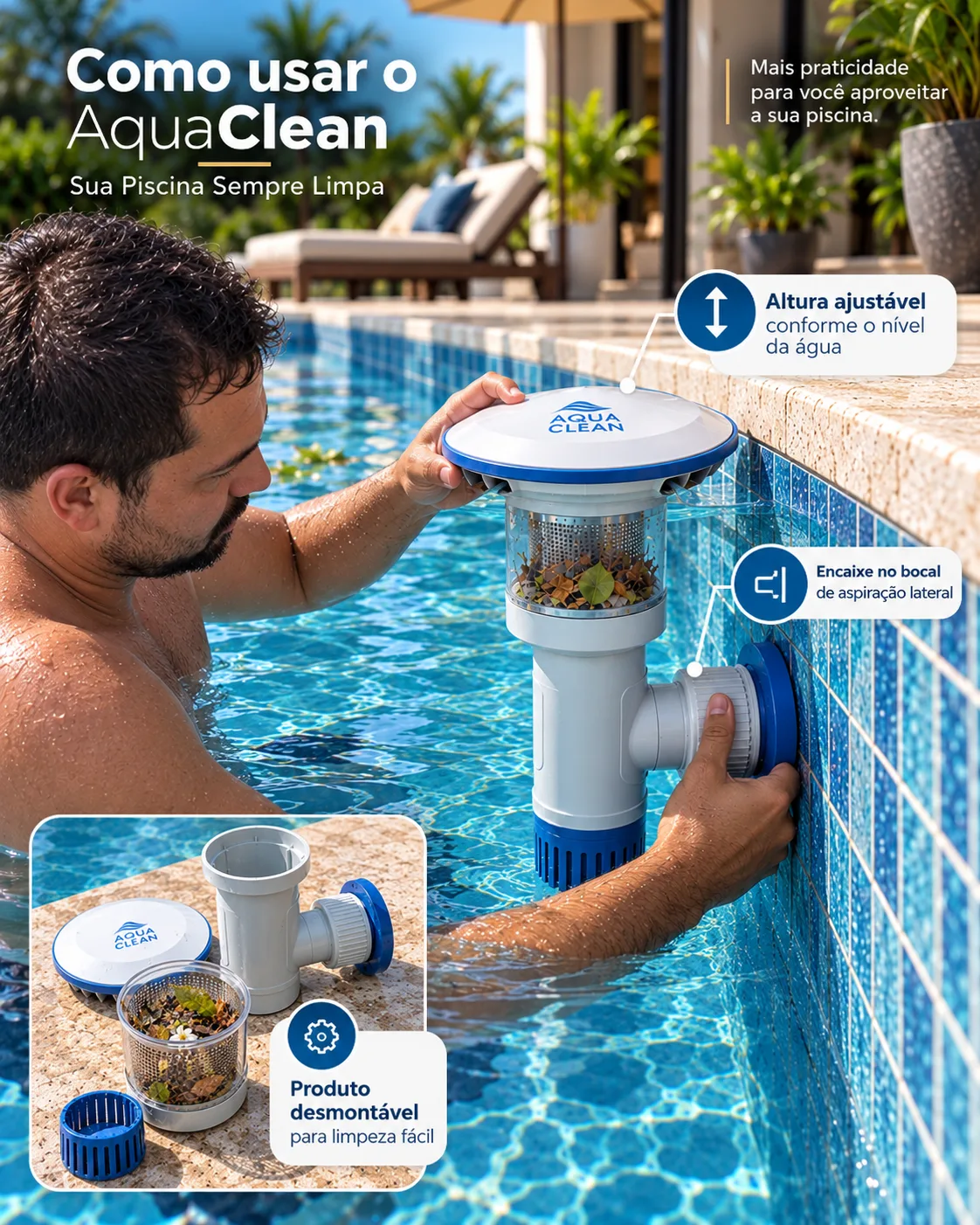 AquaClean - O Limpador de Piscinas mais Prático do Brasil